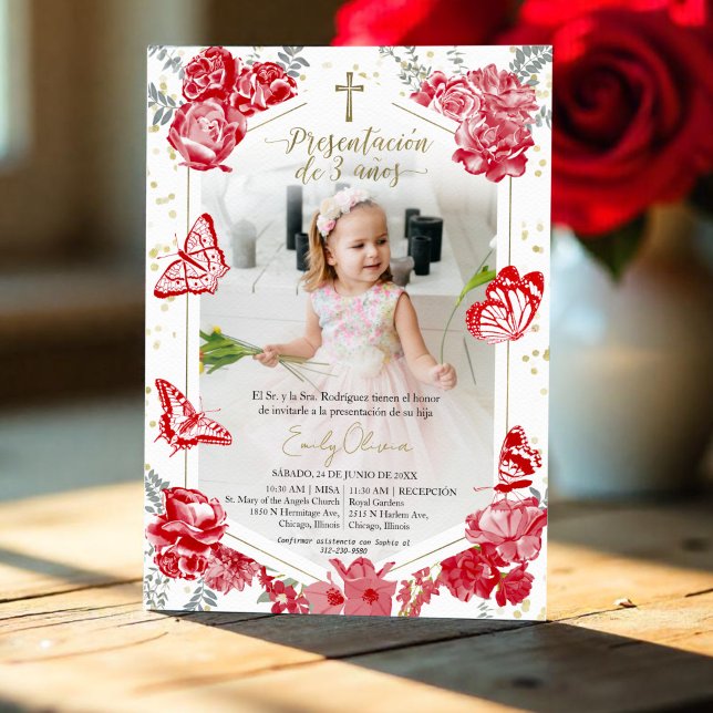 Invitación fotográfica de 3 años (Subido por el creador)