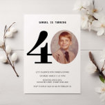 Invitación fotográfica de 40 años de Vintage Plaid<br><div class="desc">Esta vintage invitación a la fiesta de cumpleaños número 40 es perfecta para tu cumpleaños por el camino de la memoria. Reemplace la foto con una de sus propias fotos de la infancia y personalizar el texto a su gusto. La edad puede ser editada, de lo contrario obtén nuestra colección...</div>