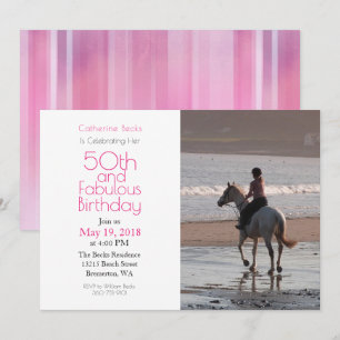 Invitación fotográfica de 50 años "50 y fabuloso"