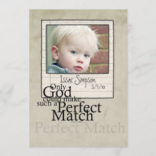 invitación fotográfica de adopción