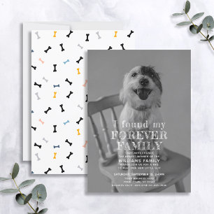 Invitación fotográfica de adopción de Mascota de f