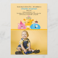 Invitación fotográfica de amigos de cumpleaños