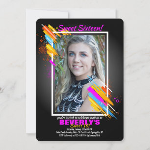 Invitación fotográfica de arte moderno