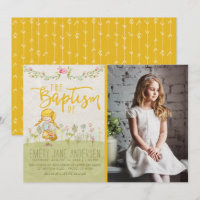 INVITACIÓN FOTOGRÁFICA DE BAPTISMO DE LDS | Chica