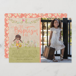 INVITACIÓN FOTOGRÁFICA DE BAPTISMO DE LDS | Chica 