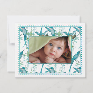 Invitación fotográfica de bebé virgen Bird Bird