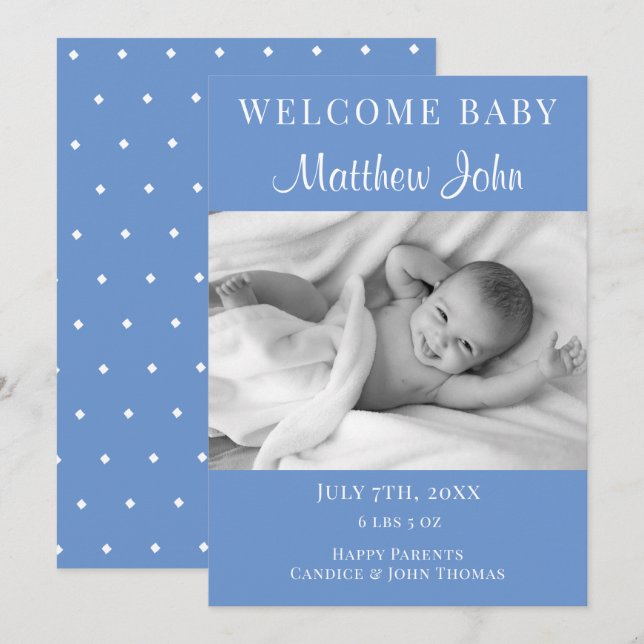 Invitación Fotográfica de Bienvenida (Anverso / Reverso)