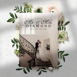 Invitación fotográfica de Boda Elopement casado