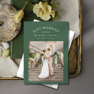 Invitación fotográfica de Boda Elopement casado