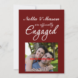 Invitación fotográfica de compromiso simple