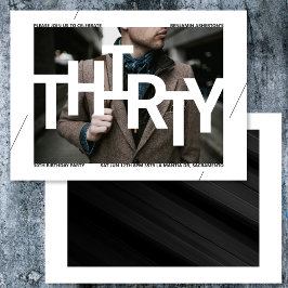 Invitación fotográfica de cumpleaños 30