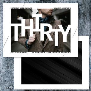 Invitación fotográfica de cumpleaños 30