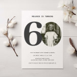 Invitación fotográfica de cumpleaños 60 de Vintage<br><div class="desc">Esta vintage invitación a la fiesta de cumpleaños número 60 es perfecta para tu cumpleaños por el camino de la memoria. Reemplace la foto con una de sus propias fotos de la infancia y personalizar el texto a su gusto. La edad puede ser editada, de lo contrario obtén nuestra colección...</div>