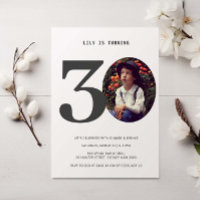 Invitación fotográfica de cumpleaños número 30 de 