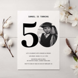 Invitación fotográfica de cumpleaños número 50 de