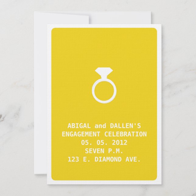 INVITACIÓN FOTOGRÁFICA DE DIAMANTE RING (Anverso)