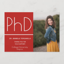 Invitación fotográfica de doctorado