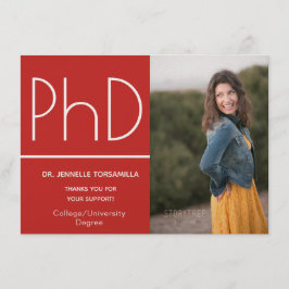 Invitación fotográfica de doctorado