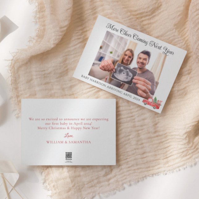 Invitación fotográfica de embarazo de vacaciones r (Subido por el creador)