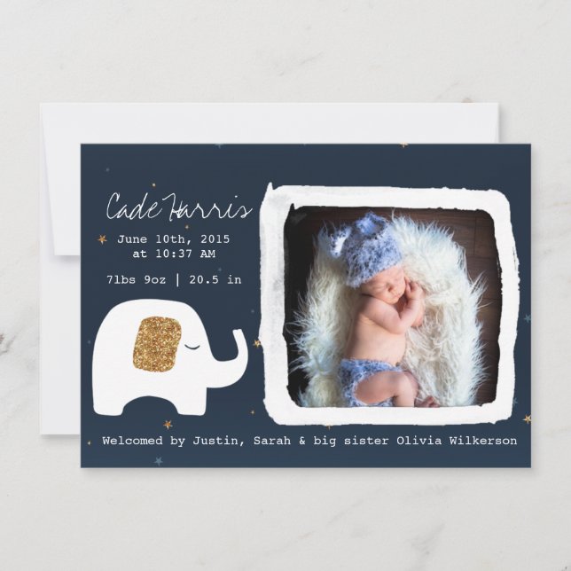 Invitación fotográfica de Estrella Pequeña Twinkle (Anverso)