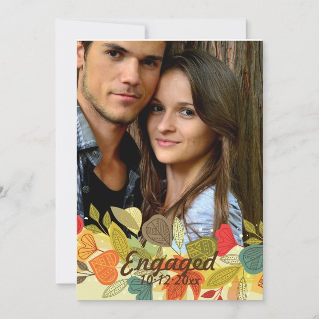 Invitación fotográfica de Fall Garland (Anverso)