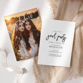 Invitación fotográfica de Fiesta gemelo de doble g