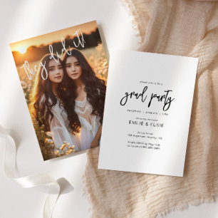 Invitación fotográfica de Fiesta gemelo de doble g