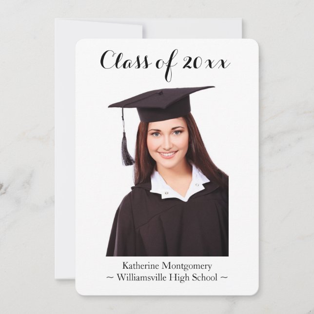 Invitación fotográfica de graduación (Anverso)