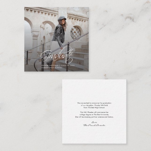 Invitación fotográfica de graduación 2024 (Anverso / Reverso)