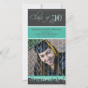 Invitación fotográfica de graduación de Cap & Gown