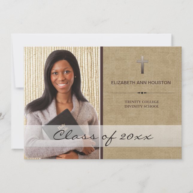 Invitación fotográfica de graduación de escuela cr (Anverso)