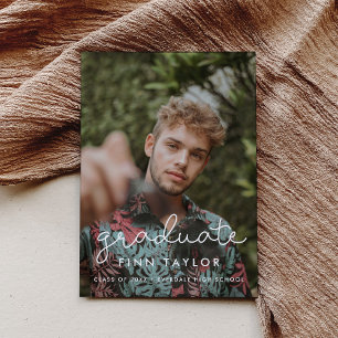 Invitación fotográfica de graduación de guión cort