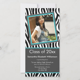 Invitación fotográfica de graduación de impresión
