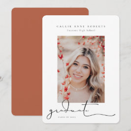 Invitación fotográfica de graduación de instantáne