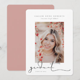 Invitación fotográfica de graduación de instantáne