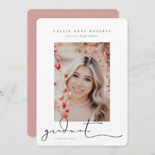Invitación fotográfica de graduación de instantáne
