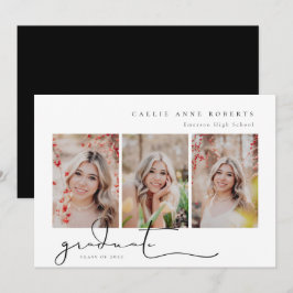Invitación fotográfica de graduación de instantáne