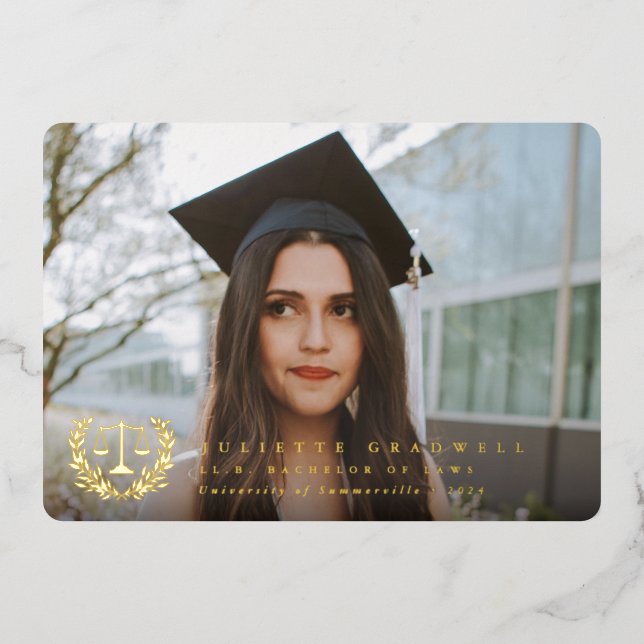Invitación fotográfica de graduación de la Faculta (Anverso)