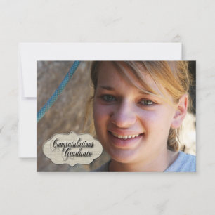 Invitación fotográfica de graduación de Linen Vint
