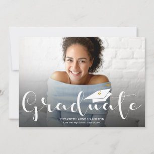 Invitación fotográfica de graduación de secundaria