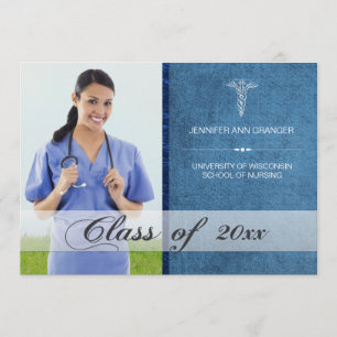 Invitación fotográfica de graduación médica de ate