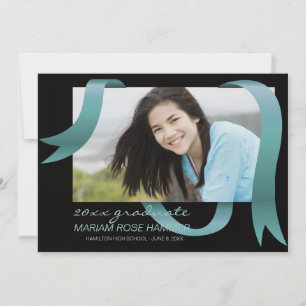 Invitación fotográfica de graduado brillante