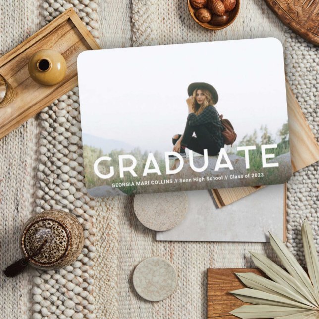 Invitación fotográfica de graduados claramente est (Subido por el creador)