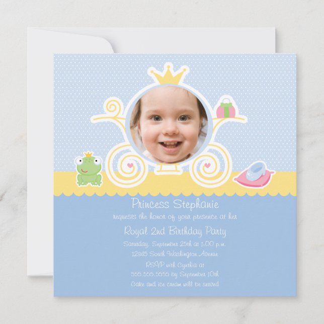 Invitación fotográfica de la fiesta de cumpleaños  (Anverso)