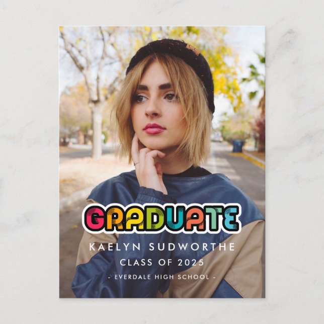 Invitación fotográfica de la graduación de los año (Anverso)