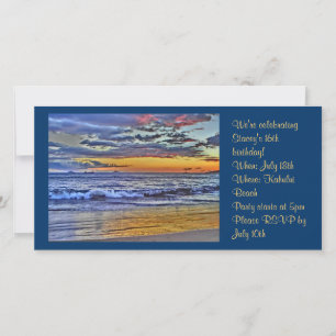 Invitación fotográfica de la playa de Hawái