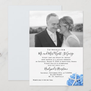 Invitación fotográfica de la recepción únicamente 