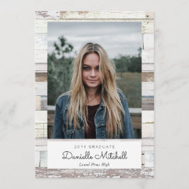 Invitación fotográfica de madera con problemas