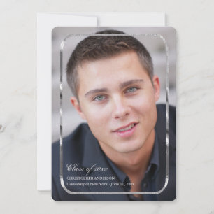 Invitación fotográfica de marco fino de plata