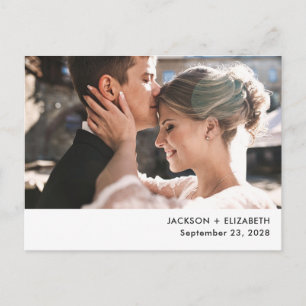 Invitación fotográfica de recién casada con un elo